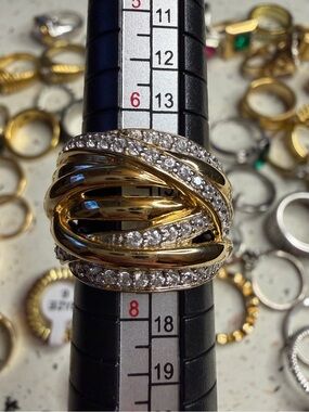 Gold over sterling silver size 7 ring